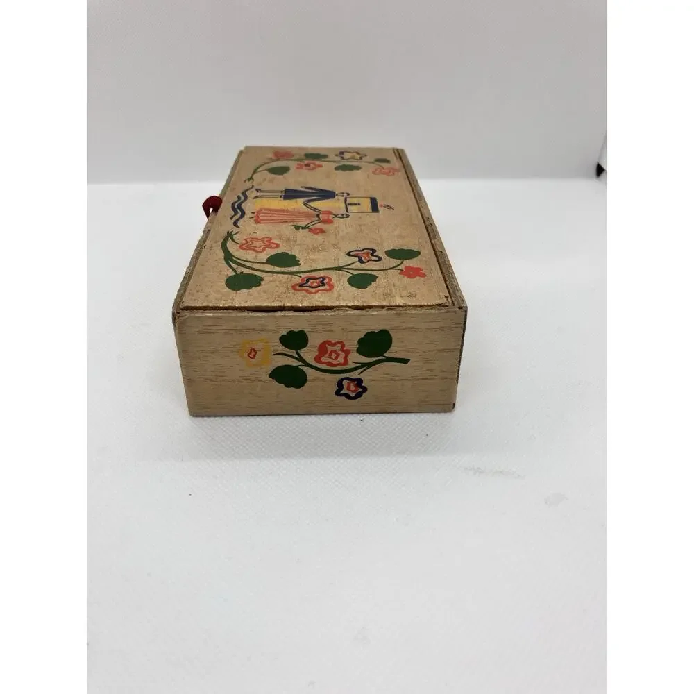 Old Spice Vanity Soap Cardboard Box Only Folkart Early American USA Made Vintage